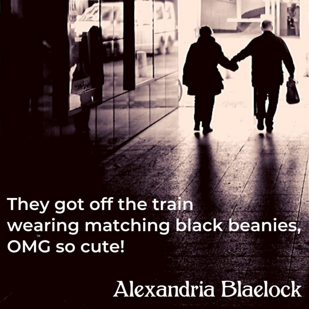 they got off the train wearing matching black beanies OMG so cute