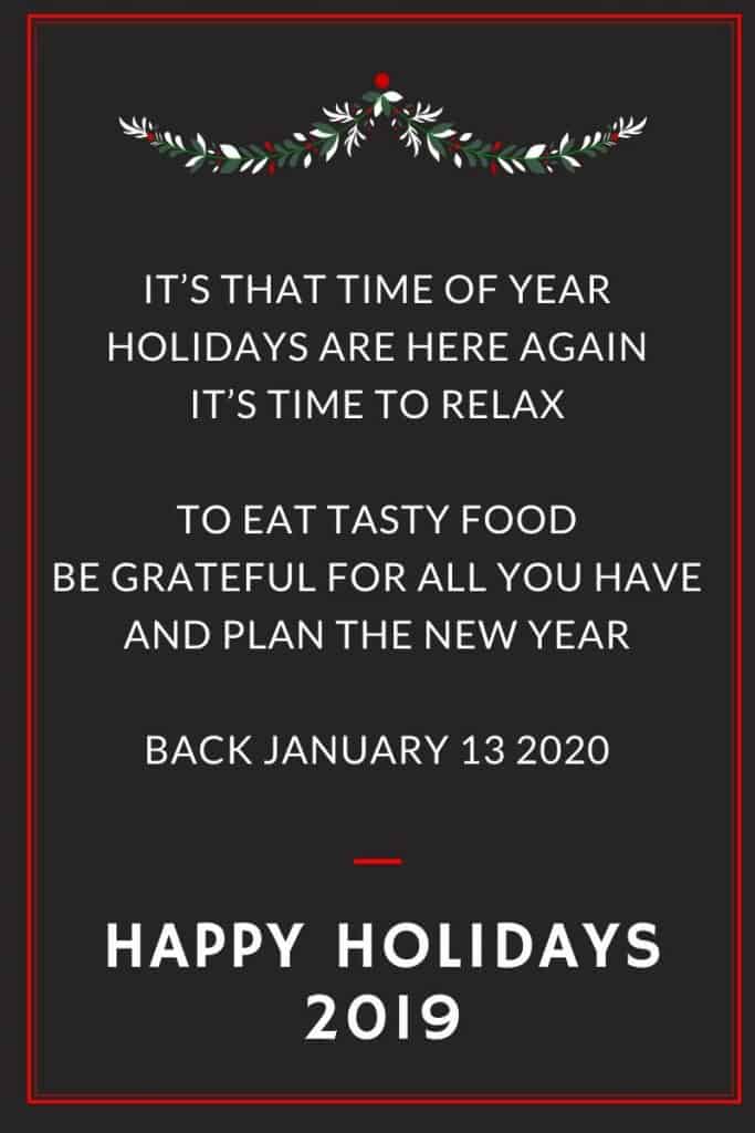 Haiku wishing you Happy Holidays 2019