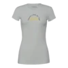 silver women's fit t-shirt features a line drawing of a book with the words "There's a book for that."