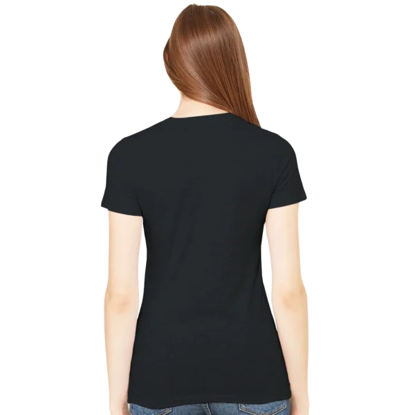 black women's fit t-shirt back on model