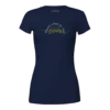 navy blue women's fit t-shirt features a line drawing of a book with the words "There's a book for that."