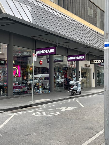 Minotaur bookshop and pop culture
